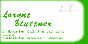 lorant bluttner business card